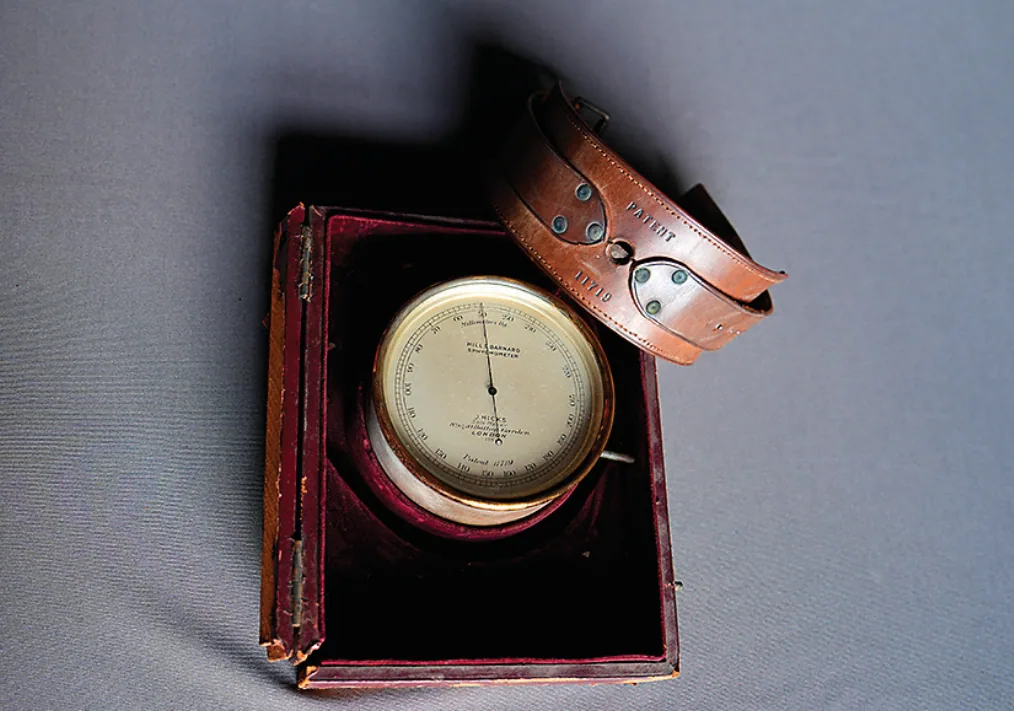 A 19th Century sphygmomanometer, which measures blood pressure.The machine is kept in storage in the Physiology Department